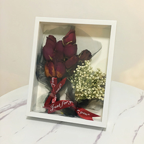 Dried flower photo frame diy three-dimensional hollow 10 inch A4 manual table rose insect clay specimen display picture frame