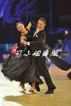 New Morden dance dress Morden suit to perform dress standard race dress national standard dance tango female black ruffleback