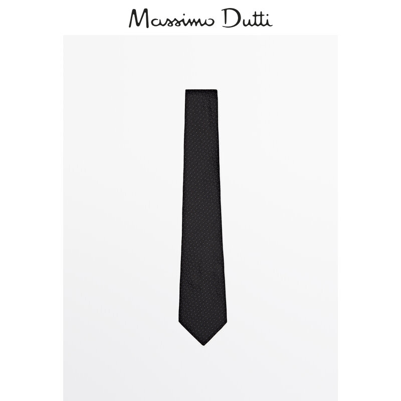 春の新作 MassimoDutti メンズ アクセサリー 2024 新作 ビジネス フォーマルウェア アドバンスド シルク ドット アロー型 ネクタイ 01216702401