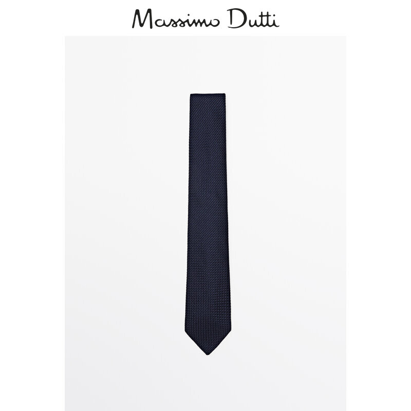 Massimo Dutti メンズ アクセサリー 2023 新作 ビジネス 多用途 高品質 シルク テクスチャー ネクタイ 01240551401