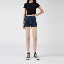 Budan pure denim shorts womens summer thin section loose wide legs high waist a word 2021 new summer ultra-short hot pants