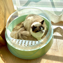 Cat litter box Semi-closed kitten oversized cage special anti-belt sand full open cat toilet supplies Cat shit basin