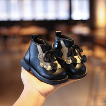 Baby short boots autumn and winter plus velvet cotton boots winter shoes female treasure shoes soft bottom children Princess boots baby toddler shoes