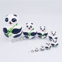 10-story small belly panda Russian kit Wooden Toy Craft Gift Valentines Day Gift Mercy