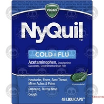 Vicks NyQuil Cough Cold and Flu Nighttime Relief 48 Caps