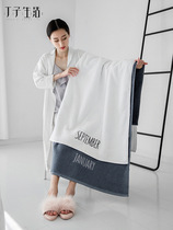 New white pure cotton household chest-wrapped absorbent bath towel men and women can wrap adult enlarged and thickened bath towel