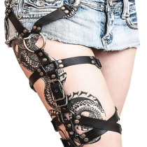 European and American hot-selling multi-layer cross-winding leg ring adhesive hook detachable elastic band adjustable leg ring foot ring with accessories