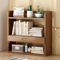 Desktop bookshelf multi-layer bamboo small desk shelf home children's learning table storage cabinet picture book shelf