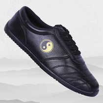 Chenjiagou new Taiji shoes womens leather beef tendons martial arts training shoes soft cowhide competition performance sports shoes men