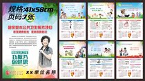 Basic public health services family doctors sign Chinese medicine three reduction three health literacy design printing wall chart calendar