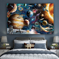 Space astronaut hanging cloth universe ins background cloth net Red Star Ball wall cloth bedroom dormitory decoration bedside tapestry