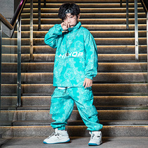 Street dance children's tide clothes hip-hop chorus clothes new year's performance clothes boys loose performance clothes set drum catwalk
