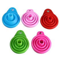 Funnel mini household plastic funnel pour oil pot leak household silicone funnel oil leak split funnel foldable