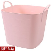 Soft plastic cant break dirty clothes basket laundry basket dirty clothes storage bucket bubble foot bucket wash foot basin home bathroom collection