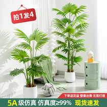 Simulation green plant fake plant light luxury living room decoration tree indoor large potted palm tree floor decoration simulation flower