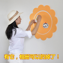 Photo Wall non-perforated room decoration photo hanging wall creative background board self-adhesive Net Red sunflower felt Board