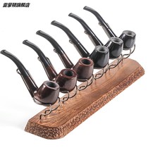 Chicken wingwood six pipe rack high-grade solid wood pipe rack Pipe Holder creative pipe accessories display rack many