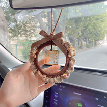 Vehicular hanging decoration Ping An Happy car pendant in car Pendant Rear View Mirror Creative Ins Hand-woven Interior Decoration