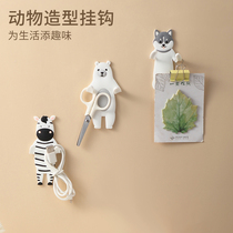 Creative ins Wind animal adhesive hook-free entrance entrance porch strong adhesive bedroom Hook key decoration cute