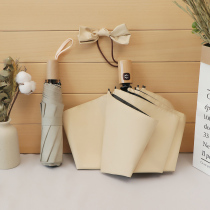 Sun-umbrellas female folding sunny and rain-and-wind pure color minimalist fully automatic sun protection against ultraviolet sun umbrella
