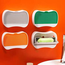 Flip soap box plastic soap box soap box rack with lid non-perforated drain travel toilet bathroom storage box