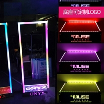 Point platform Movable interactive nightclub bar Creative square platform disco Stainless steel point stage three-dimensional collar stage