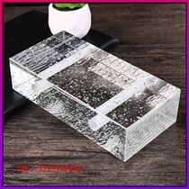 Pickling non-porous long bubble brick frosted decoration solid glass brick Hotel auditorium props color sandblasting entrance