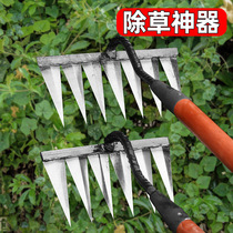 Hark hoe rake rake rake pine earth artifact dig subway rake six-tooth agricultural farming tool garden