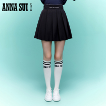 ANNA SUI classic Anna series 2023 spring new ladies high waist black pleated skirt skirt