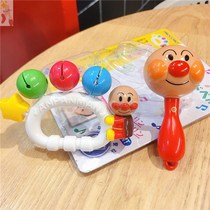 Bread Superman baby hand bell tooth gum sand hammer hand grasp ball ring board shake drum toddler comfort toy 0-6-12 months