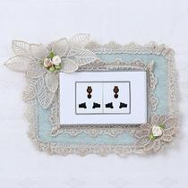 Switch Sticker Light Lavish Home Protective Sheath Rims Cover Nordic Socket Double Switch Sticking Lace Wall Patch Socket Trim Cover