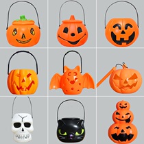 Halloween Pumpkin Basket Glowing Pumpkin Lantern diy Portable Light Halloween Decorative Scene Cloth