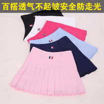 Summer thin golf clothing womens skirt pleated badminton skirt Sports tennis short skirt anti-light skirt pants
