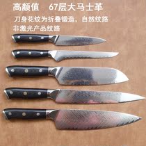 Foreign trade surplus Damascus steel vg10 core kitchen knife set multifunctional ultra-fast sharp slicer home