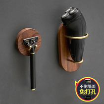 Black Walnuts Solid Wood Copper Toilet Gargling Wall Wall-mounted Cup Holder Free of perforated razors shelve toothbrushes