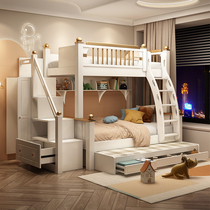 Bunk bunk light luxury high and low bed childrens small apartment bunk bed bunk bed bunk bed mother bed three-child family bed