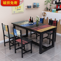 Dining table and chair combination small restaurant hotel Shaxian snack bar small Apartment 1 m breakfast restaurant economical spicy hot Hall