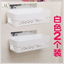 Hole-free wall shelf Kitchen bathroom bathroom wall storage rack Refrigerator wall suction wall bedside basket