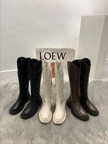 Hong Kong Knight boots womens boots 2021 autumn and winter New plus Velvet Beige white medium Martin womens boots