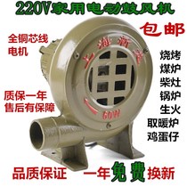 Small household electric high-power blower 220V powerful barbecue stove to help burn firewood stove hair dryer
