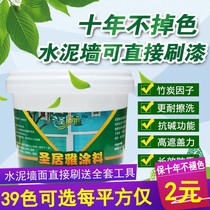 Leakage outside the wall paint paint Waterproof Indoor color floor roof closed cement blue green white paint wall