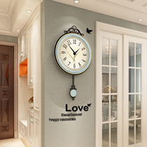 Light luxury Nordic clock clock living room home fashion modern simple clock silent wall decoration creative hanging watch