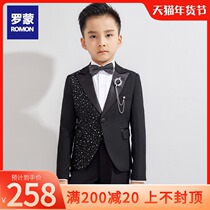 Romon childrens suit suit boy flower girl dress autumn boy piano performance suit suit jacket spring and autumn