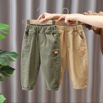 Boys wear pants spring and autumn new 2023 childrens loose pants in childrens baby weather trend