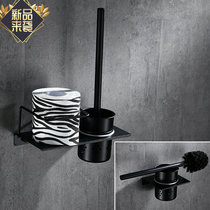 Black 304 stainless steel toilet brush toilet brush toilet multi-function shelf