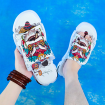 Tennis Red Burst Slippers Mens Summer National Tide Wear Sports Home Trends Ins Hyperfire Sandals Mens Beach Shoes