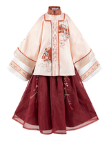 Childrens Hanfu Ming square collar than a girls autumn and winter skirt embroidery female treasure three complete sets of Chinese style super fairy
