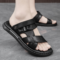 Sandals mens summer outwear 2022 New trends Dual-use anti-slip beach shoes Mens casual sports cool slippers
