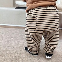 Baby large pp pants autumn 2022 new pants baby big fart pants long pants male and female child Harun pants Radish Pants Tide