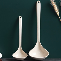 Household long handle soup spoon cute size number soup porridge porridge Plastic high temperature non-stick pan Non-wood ceramic